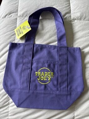 Trader Joe's Purple Halloween Canvas Tote Bag Limited Edition 2025